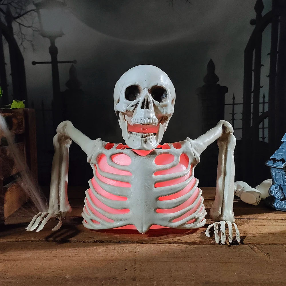 Halloween Glowing Skull Skeleton Decoration Colorful