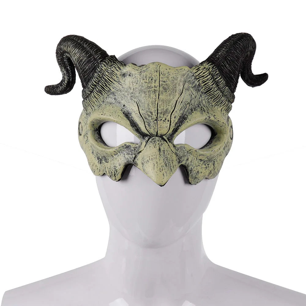Halloween Demon Mask Horns Devil
