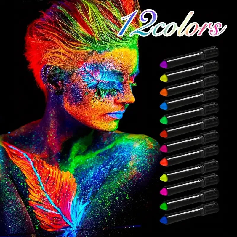Halloween Glow In The Dark Face Paint 6/12pcs