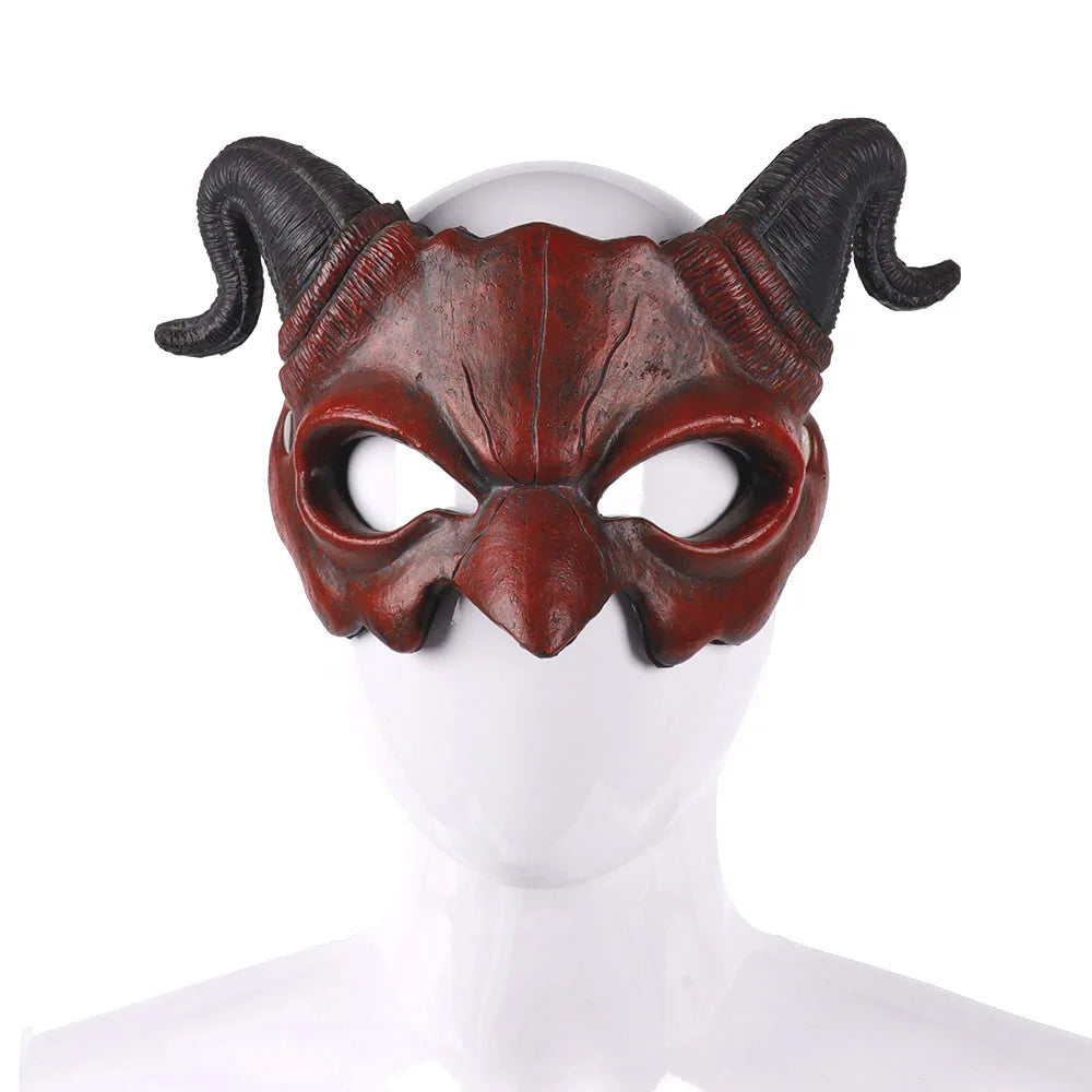 Halloween Demon Mask Horns Devil