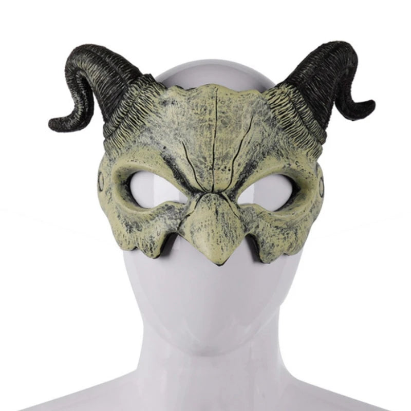 Halloween Demon Mask Horns Devil