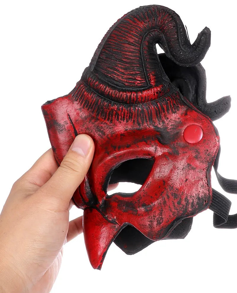 Halloween Demon Mask Horns Devil